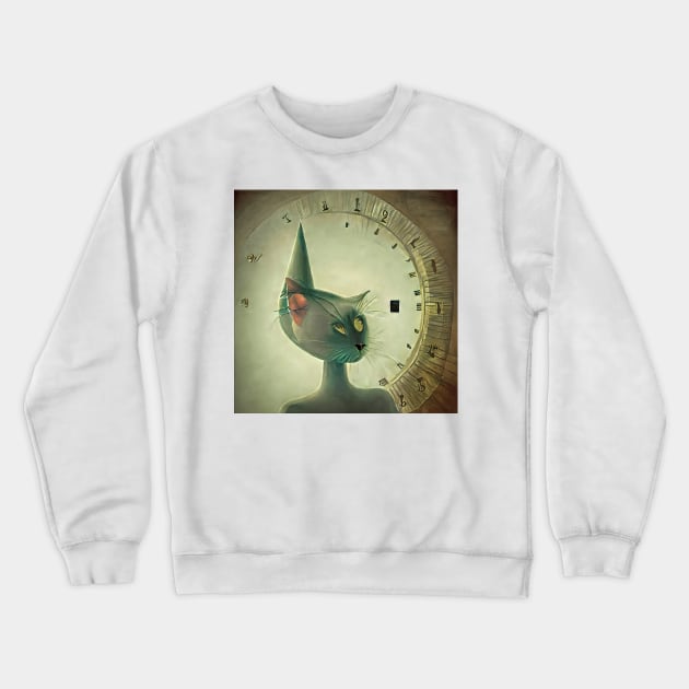 hysterical cat Crewneck Sweatshirt by bogfl